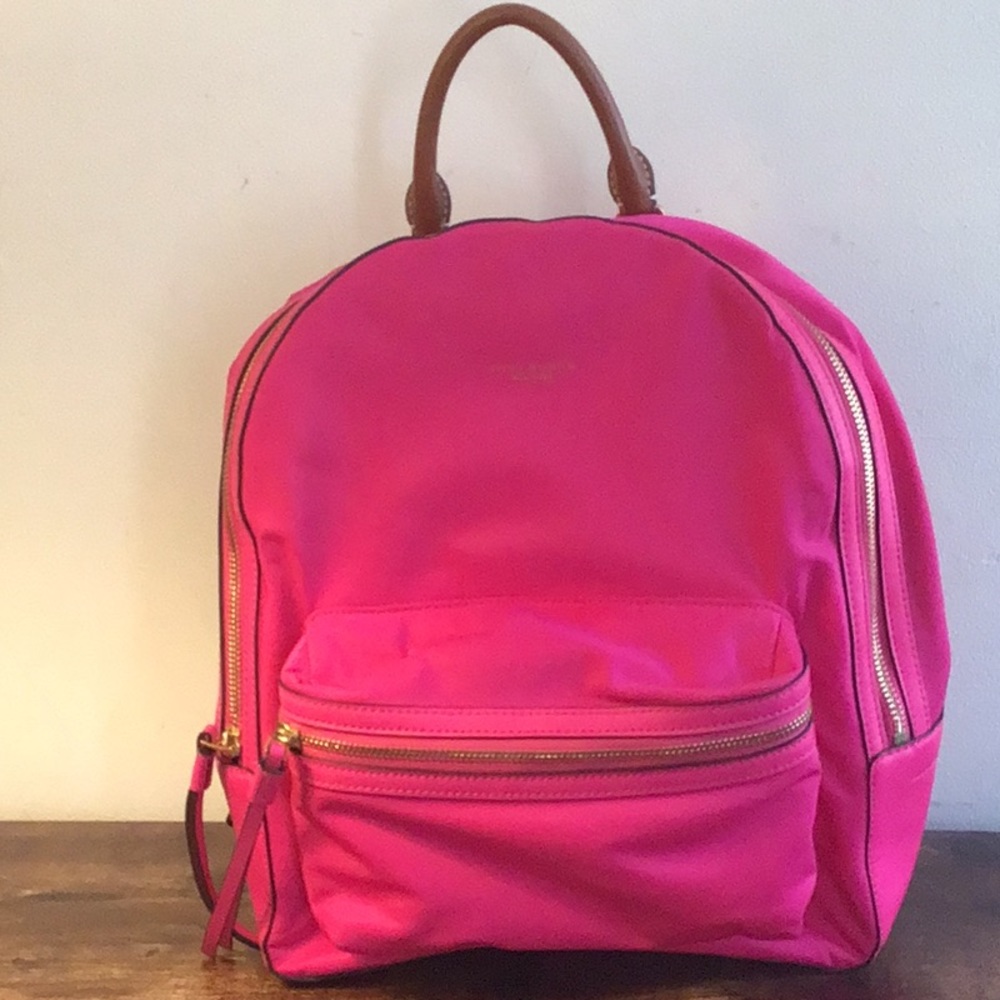 Bright Pink Tory Burch Nylon Backpack